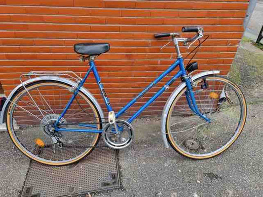 vélo vintage bleu foncé